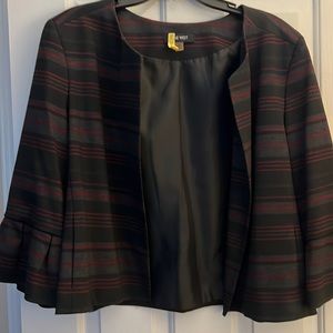NINE WEST Suit Jacket Bell Sleeves POCKETS Striped EUC Size 16